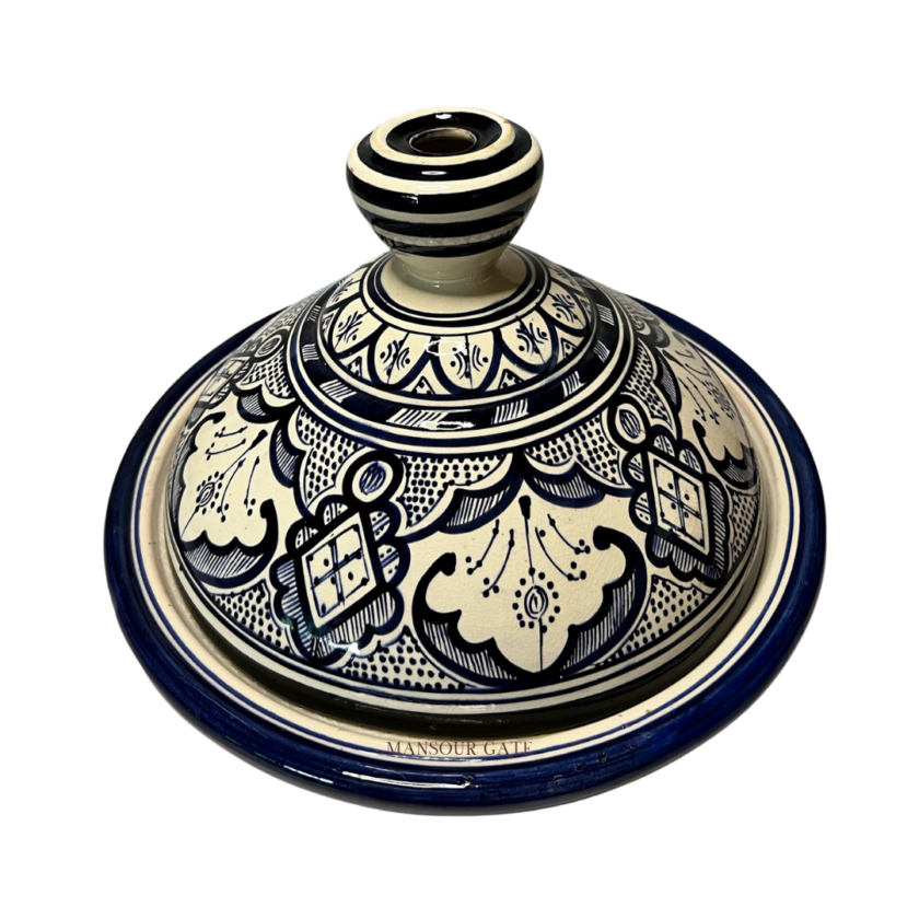 Limited Hand-Painted Ceramic Tagine Pot - Mansour Gate