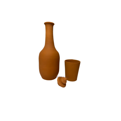 Clay Bottle and Clay Cup