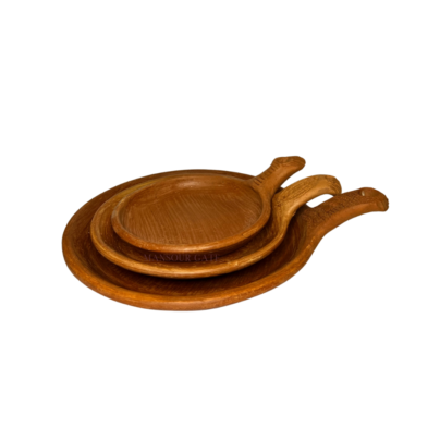 Handmade Clay Skillet Set, Unglazed Terracotta Pan/ Griddle