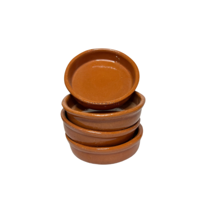 Handcrafted Moroccan clay cazuela plate, unglazed serving dish by Mansour Heritage