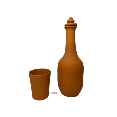 Clay Bottle and Clay Glass